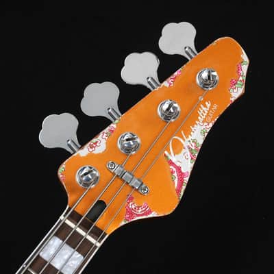 Copper Orange Metallic Over Paisley Relic 4-String J-Style Bass by Dhatarattha image 11