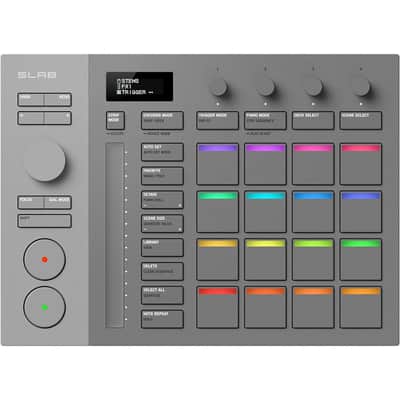 AlphaTheta SLAB MIDI Controller — Unlock Serato Studio (Full Version), Multi‑Function Dial & Focus Control, 16 Velocity Pads With Aftertouch, Touch Strip Performance; Works with Serato DJ Pro image 1