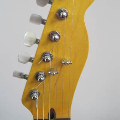 Custom Tele-Style Thinline HH Bigsby Warmoth Neck Surf 90s Surf Green image 15