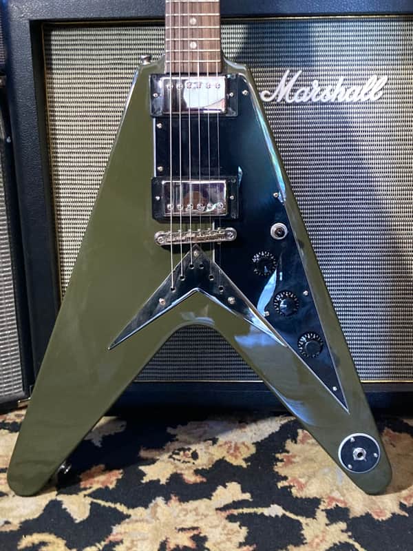 Epiphone Limited Run Flying V Olive Drab Green | Reverb