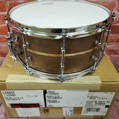 Ludwig Copper Phonic 6.5x14" Raw Patina Finish Copper Snare Drum Tube Lugs LC663T | NEW | Made in the USA | Authorized Dealer image 4