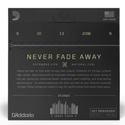 D'Addario XT09/20 Stainless Steel Custom Light Banjo Strings .090-.020w XTJ0920 image 2
