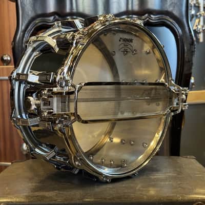 VINTAGE 1980's Sonor Signature Horst Link 8x14 HLD-588 Ferromanganese Steel Snare Drum image 8