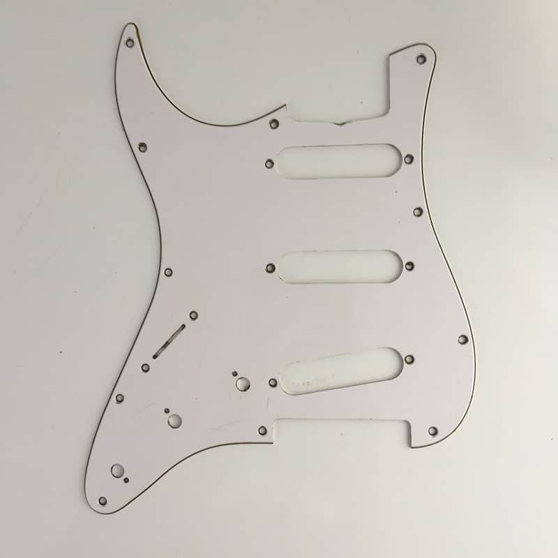 Lefty Vintage Style Beveled Edge Strat Pickguard Aged Custom Strat Style 3 Ply Relic White Left Micro Pots #3 image 1