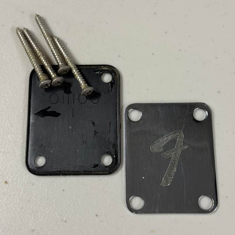 Late 1970's Fender Neck Plate with Cushion and Screws (M-452) image 1