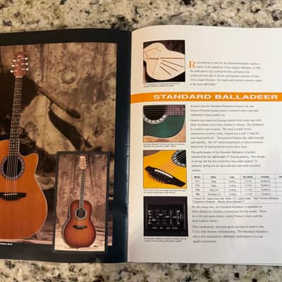 Ovation Catalog 1994 Viper Adamas II elite standard custom legend balladeer celebrity ultra deluxe image 12