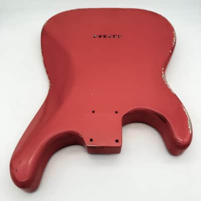MJT Stratocaster Body Alder Relic Nitro Fiesta Red mjt6649 image 7