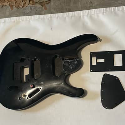 2010's Indonesia Ibanez S7420 7 String Black Modified Guitar Body ZR Tremolo Ready image 2