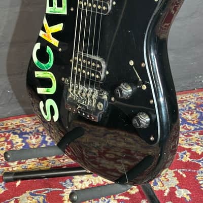 + New Video Fender Stratocaster Ex Gavin Rossdale Bush Black Humbucker Guitar + Case image 12