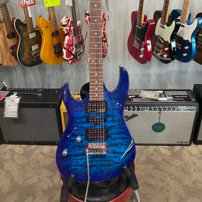 Ibanez GRX70QAL-TBB Gio Left-Handed 2019 - Present - Transparent Blue Burst image 1