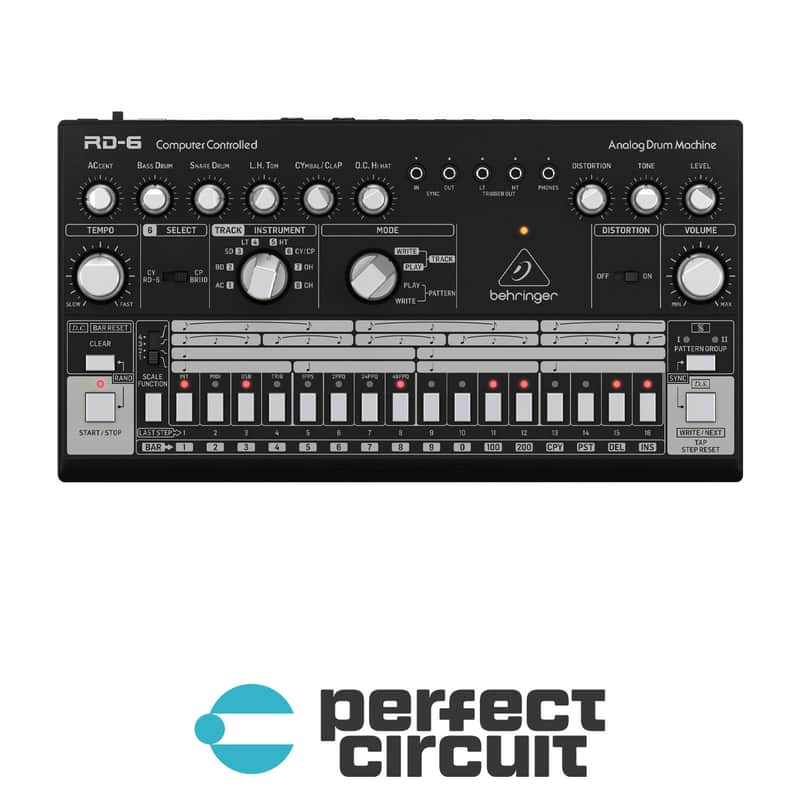 Behringer RD-6-BK Analog Drum Machine (Black) image 1