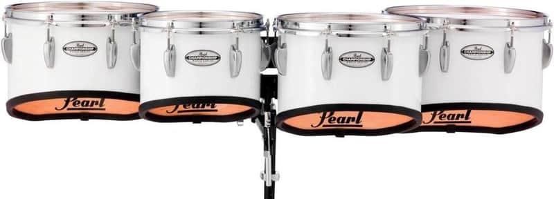 Pearl 10, 12, 13, 14 Championship Maple Marching Tom Set, Shallow Cut w/R Ring #33 (PMTMS0234/A33) image 1