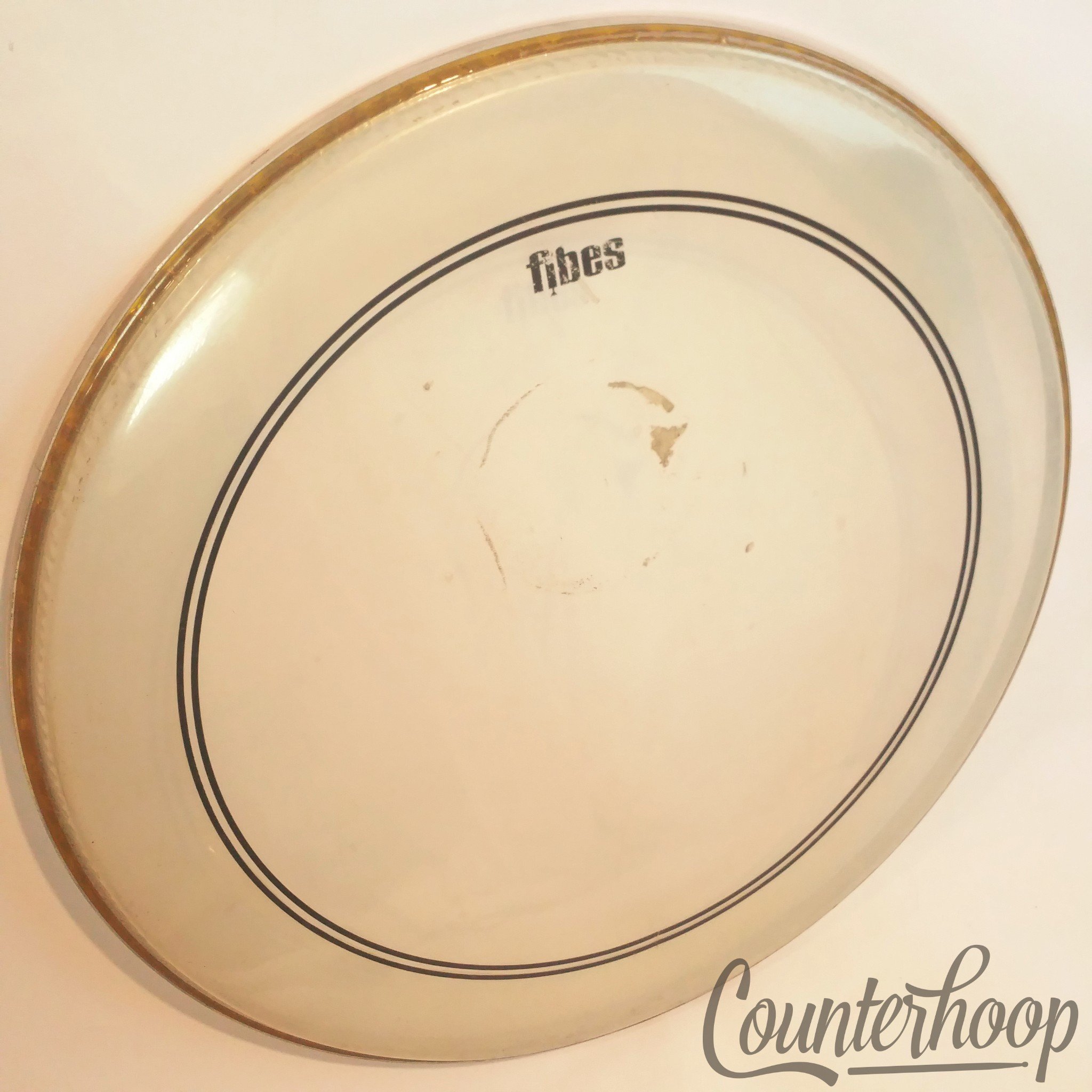 Fibes 20" Bass Drum Logo Head Clear Batter Remo Powerstroke Vintage* — main photograph