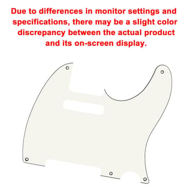 Vintage 5-Hole Tele Pickguard 3 Ply Electric Guitar Pickguard Scratch Plate for USA/Mexican Vintage Style Fender Tele Telecaster JT/HB-18 Vintage White image 5