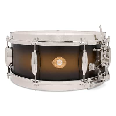 Slingerland Radio King Snare Drum, 5.5x14", Black & Gold Lacquer image 1