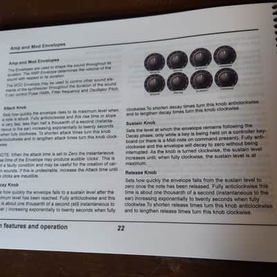 Spiral Comb Bound Printed User Manual for the Novation A Station Rack Synth image 4