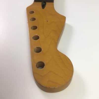 Lefty MJT Custom Aged Relic Fender Strat Guitar Neck Amber Nitro Lacquer Checking image 5