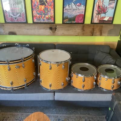 Ludwig Standard Gold Astro Drum Kit 4 Piece 1971 image 5