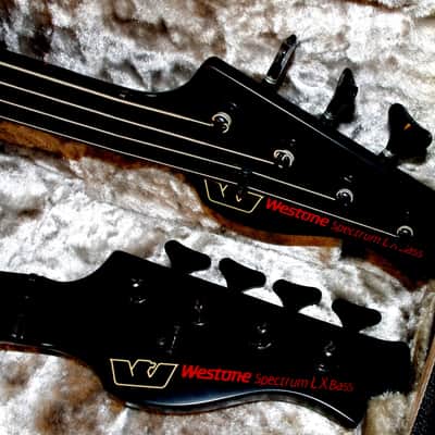 WESTONE X695BK SPECTRUM LX Bass  1986 Black.  BY MATSUMOKU.  TWO NECKS. Fretted & Fretless.  RARE. image 14