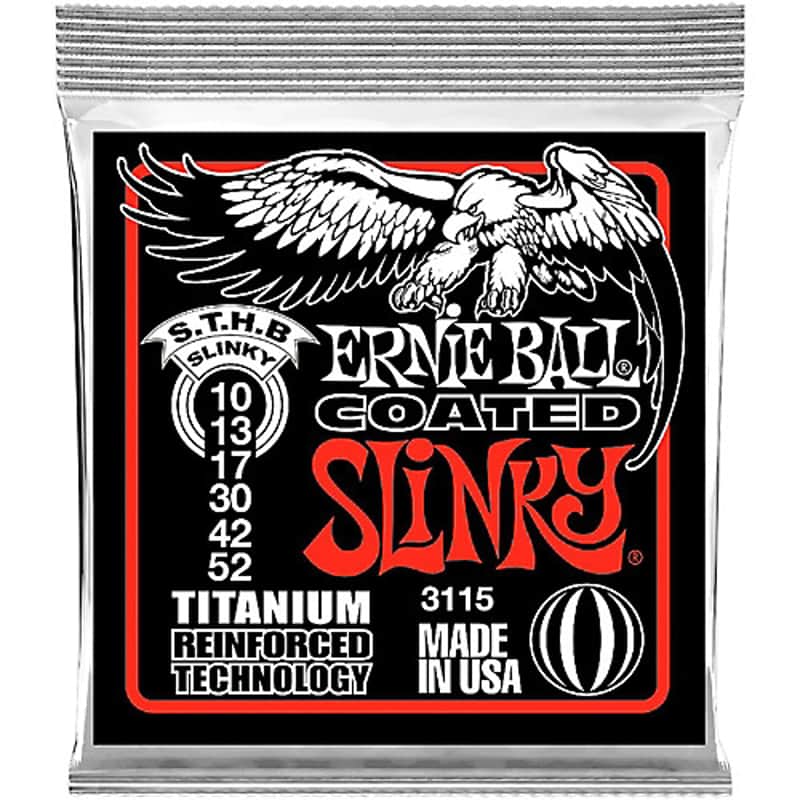 Ernie Ball 3115 Coated Skinny Top Heavy Bottom Electric String Set, 10-52 image 1