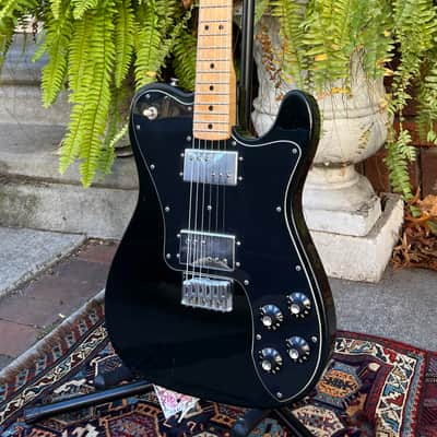 Vintage 1973 Fender Telecaster Deluxe w/Seth Lover(Early Gibson PAF Designer) CuNiFe Wide Range Humbuckers, Black/Ebony Finish~Fresh Pro Setup~w OHSC~NEW REDUCED PRICE! image 1