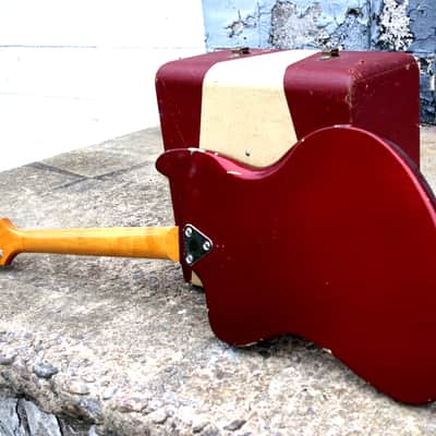 MURPH SQUIRE ii-T 1965 Aged Candy Apple Red. Offset Guitar Styled after Jaguar and Strat. ULTRA RARE image 20