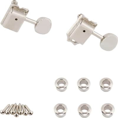 Fender Vintage-Style Locking Guitar Tuning Machine Set, Nickel image 1