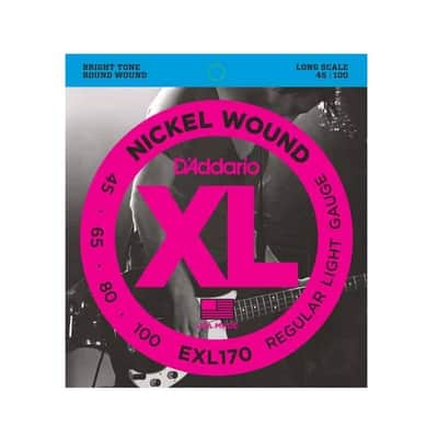 D'Addario EXL170 Nickel Wound Electric Bass Strings, Light, Long Scale, 45-100 image 1