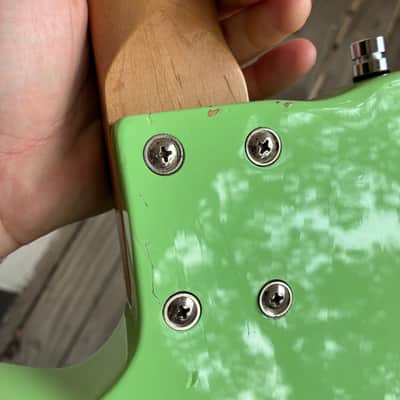 First Act ME 219 short scale electric Guitar upgraded - Neon green image 21
