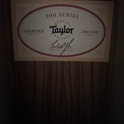 Taylor 214e-SB DLX Tobacco Sunburst image 4