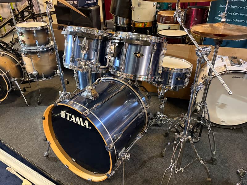 Tama Superstar 5 piece /all hardware/ cymbals 2020 - blue metallic image 1