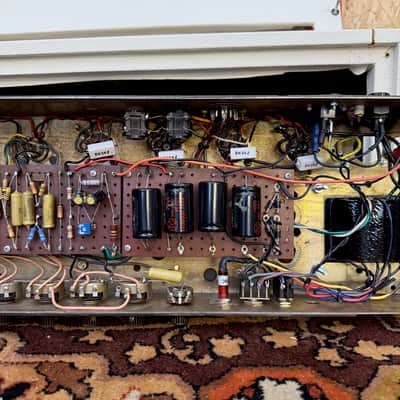 Vintage 1967 Marshall Super Bass White Tolex Plexi Guitar Amplifier Head *1960s* image 23