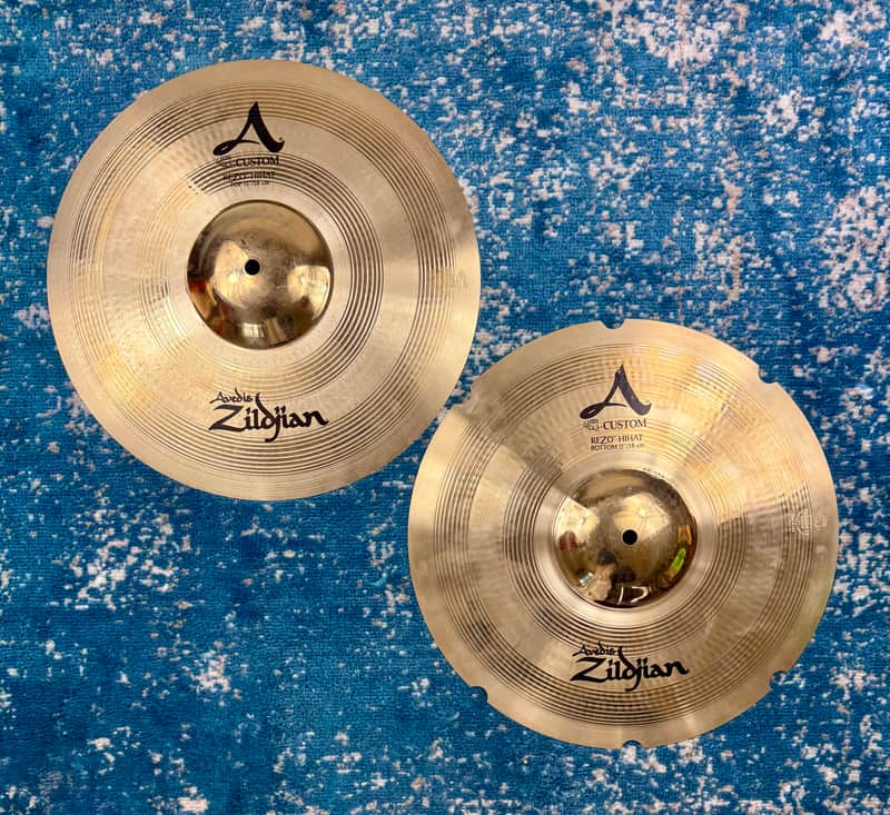 RARE SIZE 15” Zildjian A CUSTOM REZO Hihats 1285g 1561g image 1