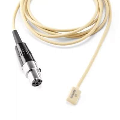 Shure WL93T Omnidirectional Electret Condenser Mini-Lavalier Microphone, Tan, 4ft image 1
