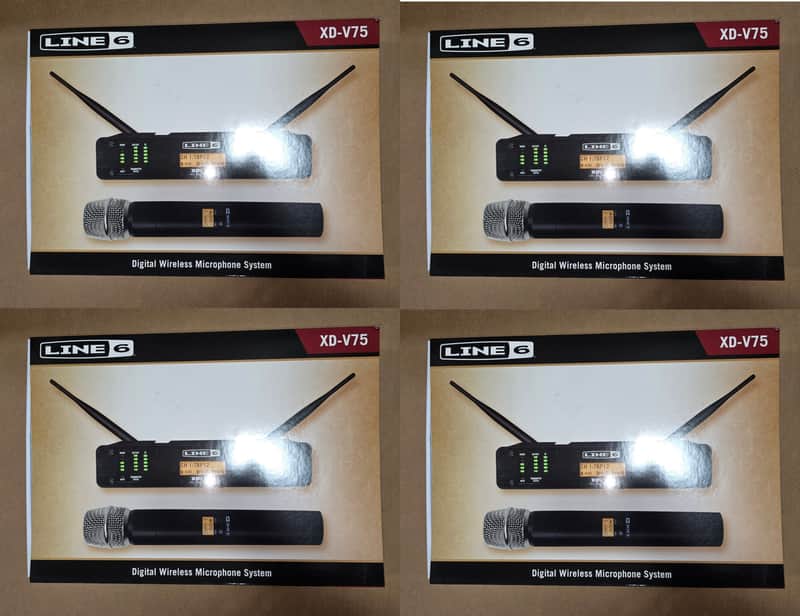 **4 PACK** Line 6 XD-V75 Handheld Wireless Microphone 2010s - Black image 1