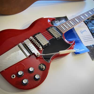 Gibson SG Standard with Maestro Vibrola, Hang Tags & OHSC Circa-2019-Cherry Stained Mahogany image 4