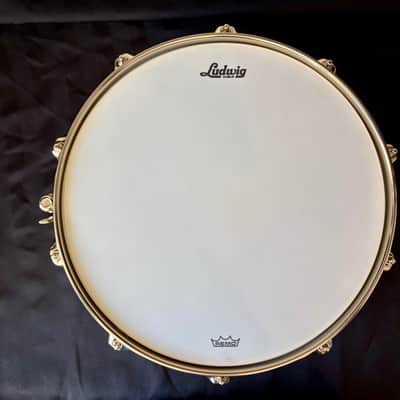 Ludwig LB403 Super Brass Reissue 6.5x14" 10-Lug Snare Drum with Nickel-Plated Hardware 2019 - Present - Clear-Lacquered Brass image 5