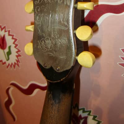 Ditson "Empire" Bowl Back Mandolin 1920s - Natural w/ Crazy Original Case! image 4