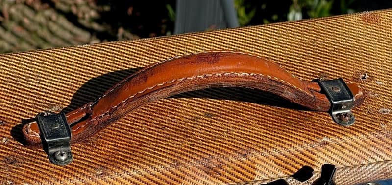 1959 Fender Amp Handle Tweed Narrow Panel rare vintage part image 1
