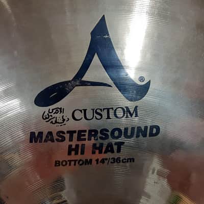 Zildjian 14" A Custom Mastersound Hi-Hat Cymbals (Pair) 1999 - Present - Brilliant image 9
