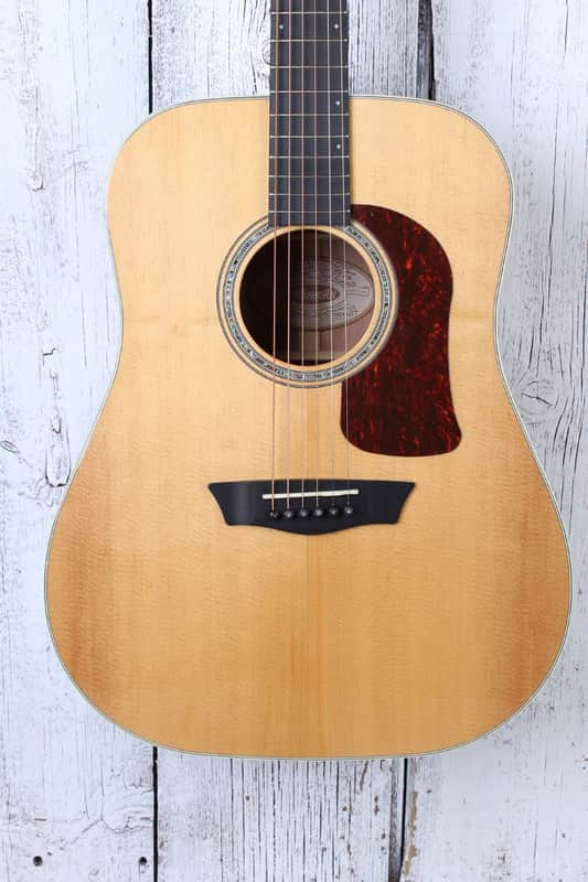 Washburn HD100SWK Heritage Series Acoustic Guitar Natural with Hardshell Case image 1