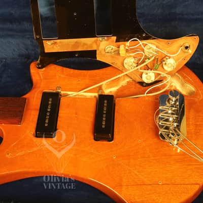 1977 Guild B 302-F FRETLESS Bass Natural Mahogany image 24