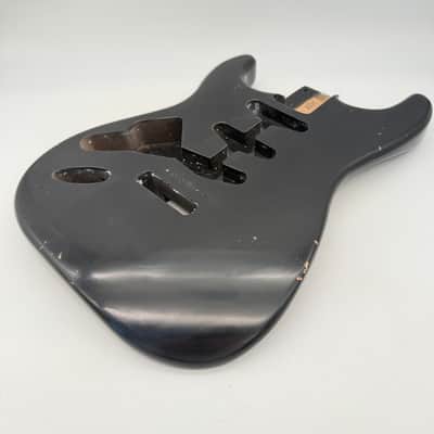 MJT Stratocaster Relic Body Alder Nitro Lefty Black mjt6668 image 3