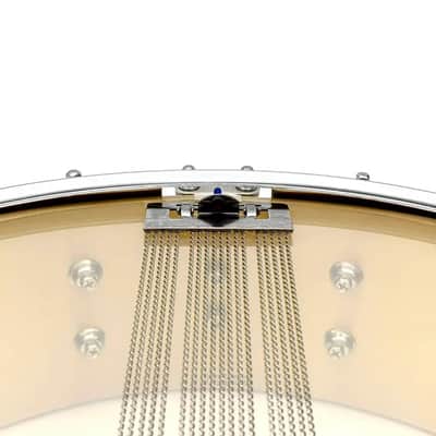 Ahead 3mm Cast Bell Brass Snare Drum 14x4 Polished w/Trick Throw-Off image 4