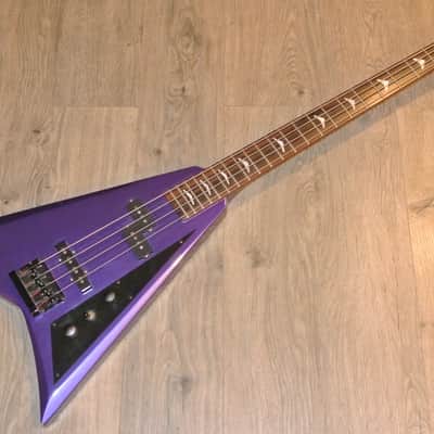 1980's Burnside by Guild The Lance V Shaped Bass with Bag- METALLIC PURPLE! image 1