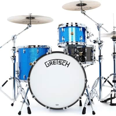 Gretsch Drums Broadkaster 3-piece Shell Pack - Blue Sparkle Nitron image 2