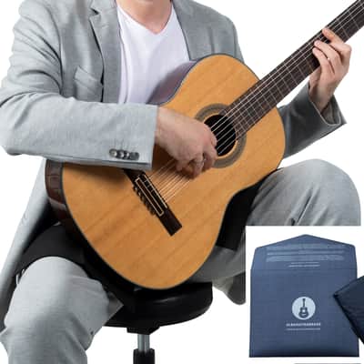 Alba Guitar Beads ALBA GUITAR GRASP ANTI-SLIP BAND for Classical guitar,Neoprene band, 2pc, L, Black image 1