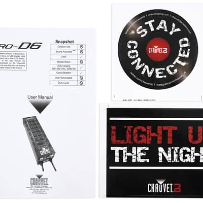 Chauvet PRO-D6 6 Ch 20A DMX-512 Dimmer Switch Pack 115V and 230V+Moving Head image 17