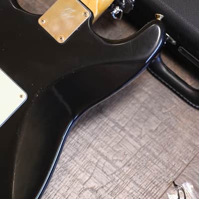 2015 Mario Martin S-Style Factory Relic Black SSS Electric Guitar + Hard Case image 15