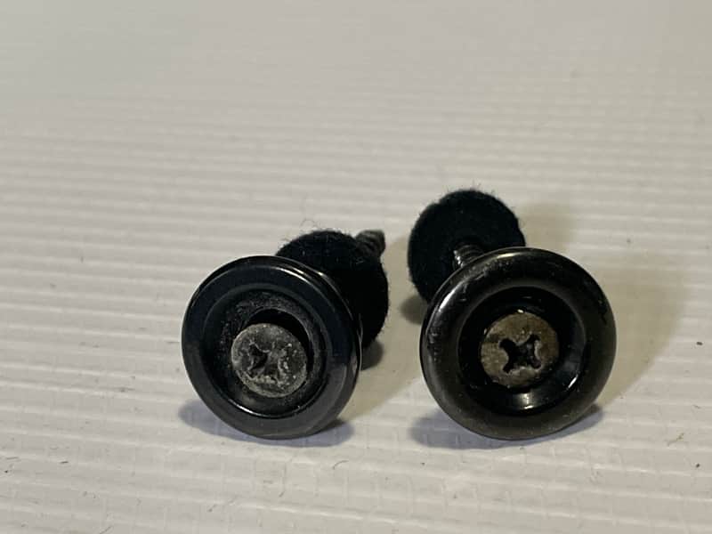 2000's Japan Jackson DKMGT & Dinky Guitar Factory Black Oversize Strap Buttons image 1